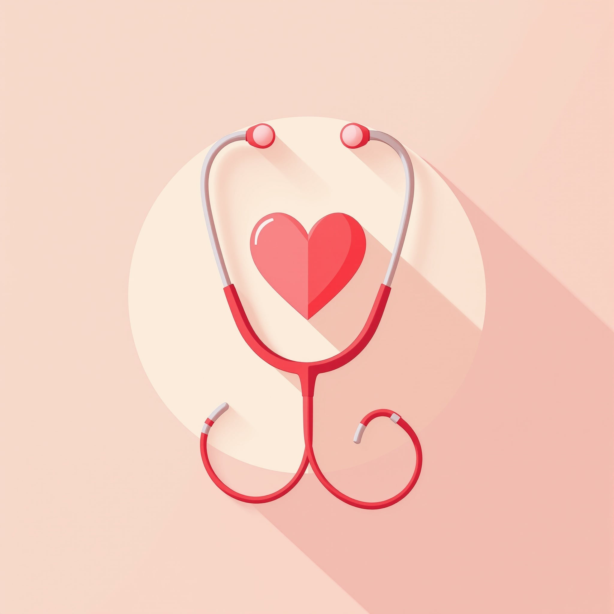 Heart stethoscope illustration